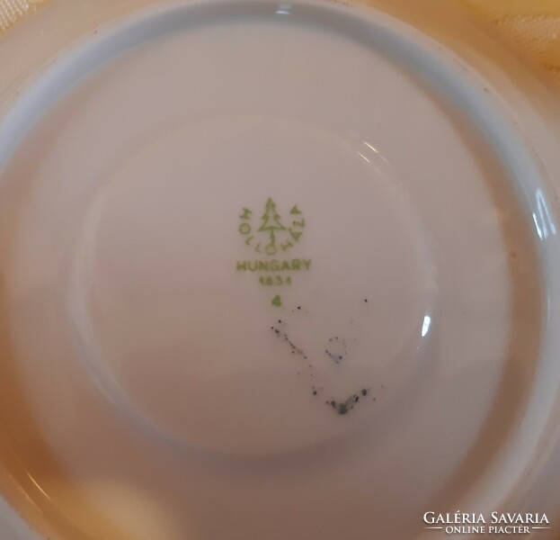 Hollóházi kávéskészlet - 6 személyes porcelán kávéskészlet Tokaj mintás dekorral