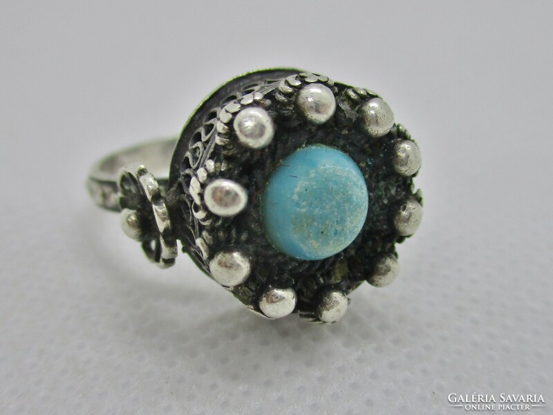 Wonderful very antique genuine turquoise silver ring