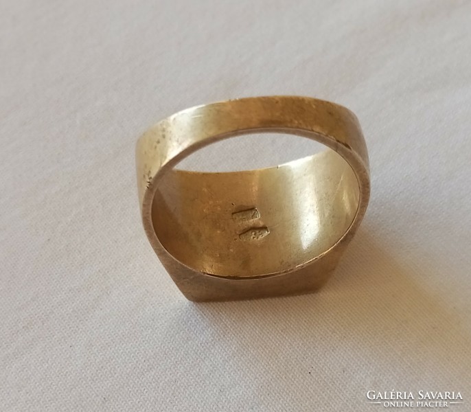 Retro bijou copper signet ring for sale!