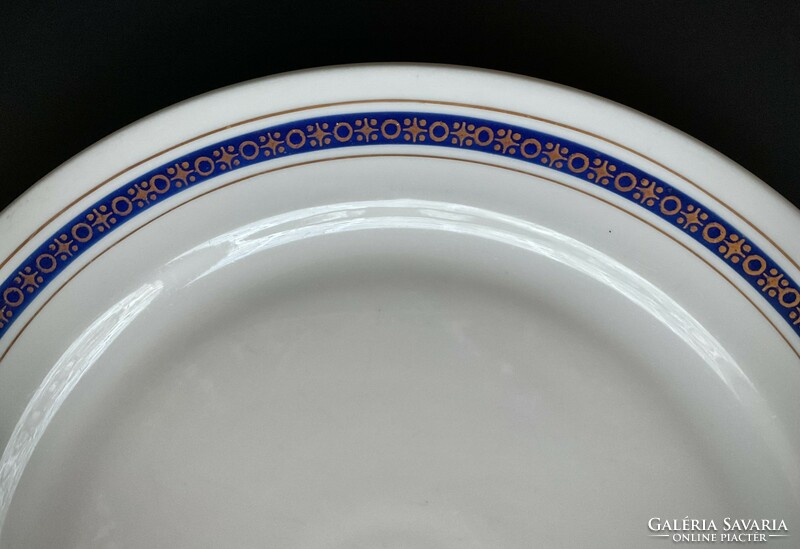 Alföldi kék arany kerek és hosszúkás kínáló tálaló tál tányér