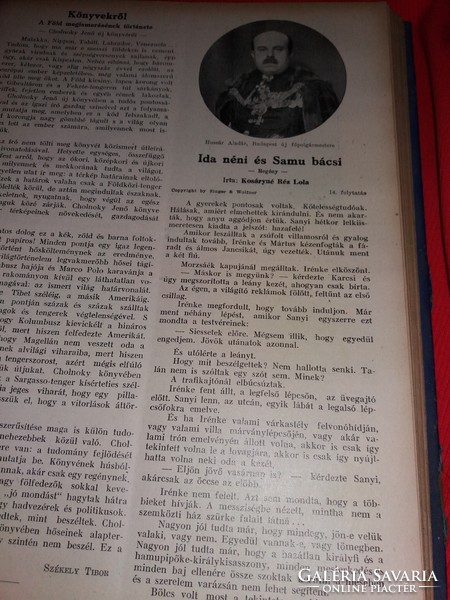 Régi 1932 ÚJ IDŐK Művészeti Szépirodalmi és Társadalmi hetilap fél évad a képek szerint