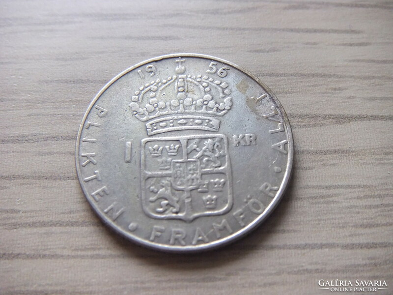 1 Korona 1956  Svédország  Ezüstérem