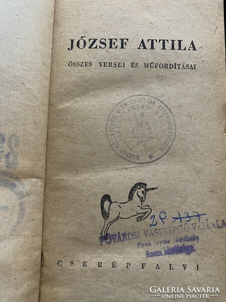 Attila József's poems (Cerepfalvi)