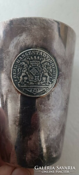 Antique German silver èrmès baptismal cup