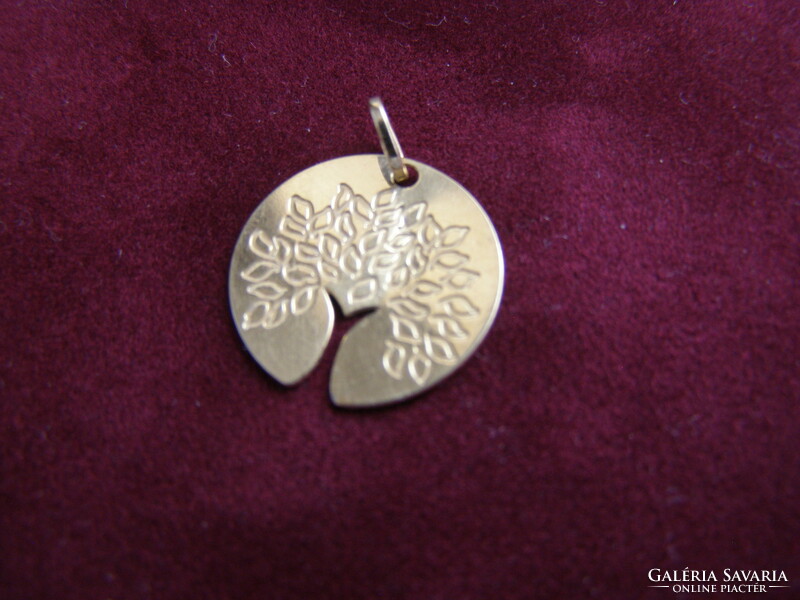 Gold pendant, tree of life, 18 carat