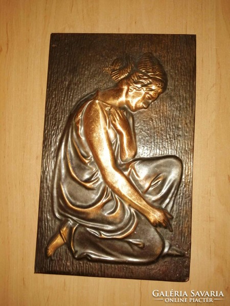 Vintage copper wall picture - 20*32.5 cm