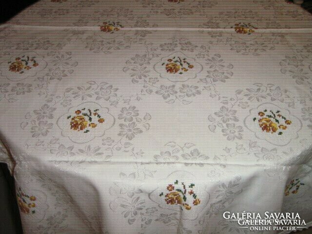 Dreamy special embroidered Toledo silk damask tablecloth