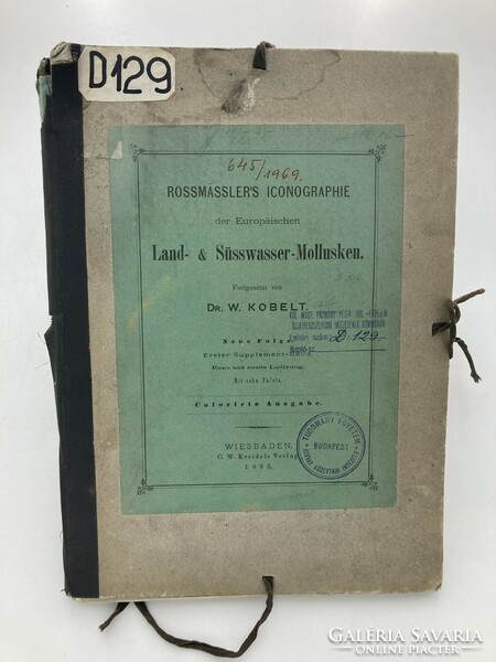 Land & süsswasser-mollusken, 1895 - ten color lithographs of shells, snails