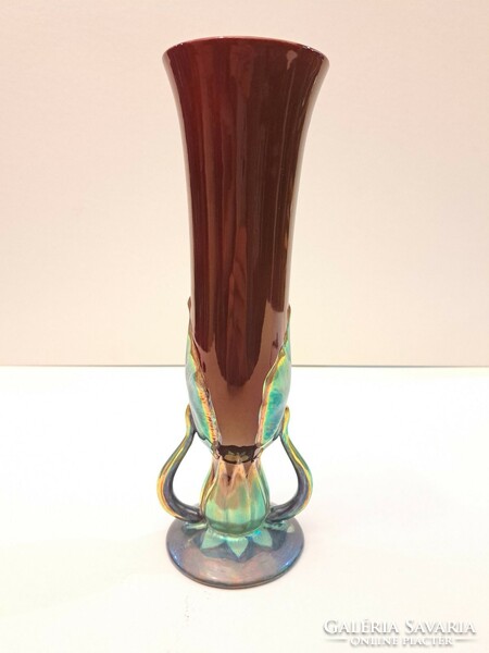 Beautiful color!!! Zsolnay eosin porcelain tulip vase