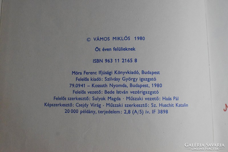 Dr. Orángutay Tivadar , Vámos Miklós , mesekönyv , Móra 1980