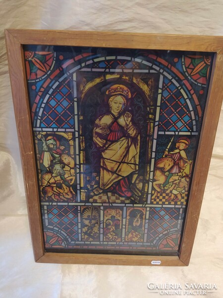 Wooden framed holy picture