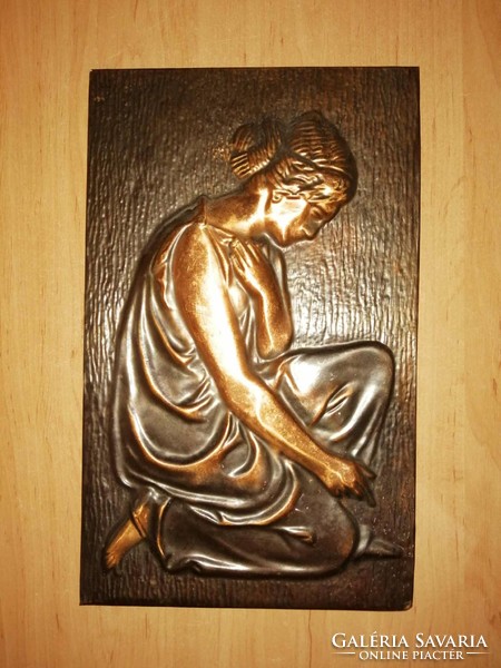 Vintage copper wall picture - 20*32.5 cm