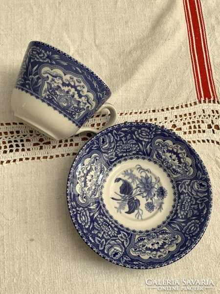 The spode blue room collection 'floral' tea cup + saucer (1970–80)