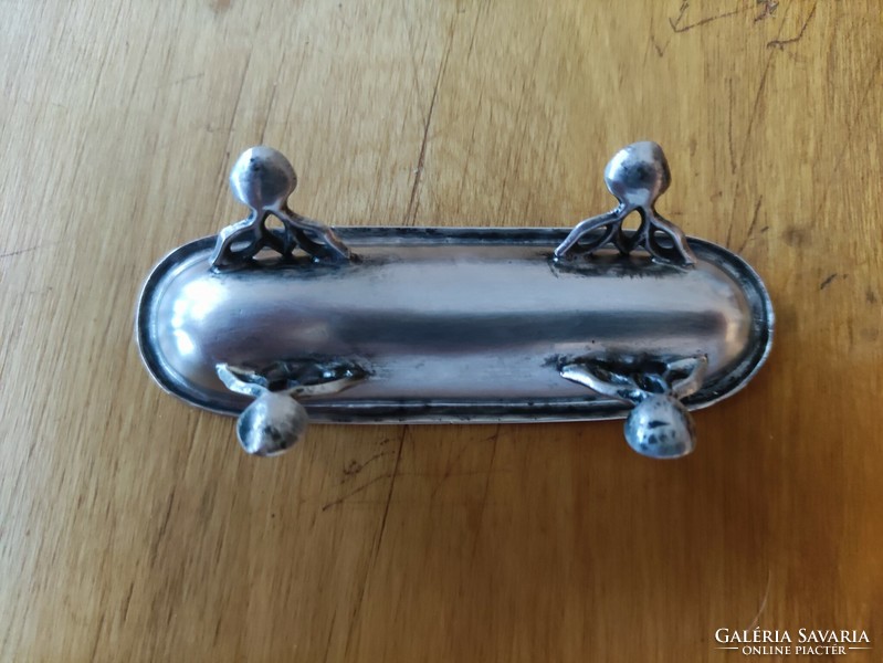 Antique silver table toothpick holder
