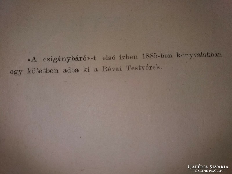 1928. Jókai Mór:A lélekidomár II./A czigánybáró CENTENÁRIUMI kadás könyv képek szerint FRANKLIN