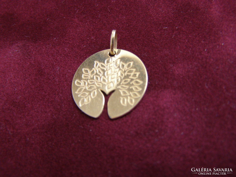 Gold pendant, tree of life, 18 carat