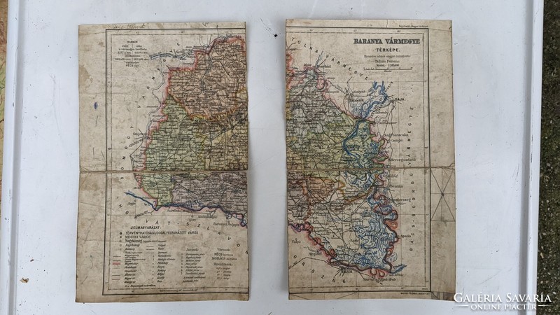 Baranya county map 1929.