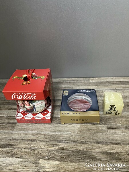 Coca cola Christmas ball with Chinese pattern ashtray and candle