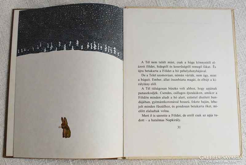 Tale of the sun king and his four daughters, helena bobinska, Migray emőd story book, nasza k. 1977