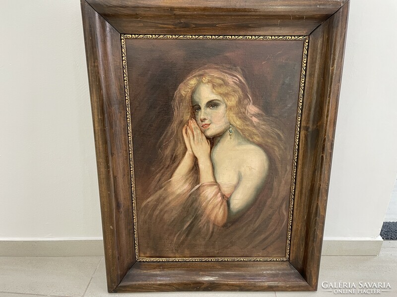 Emma Bihari female nude portrait painting oil painting