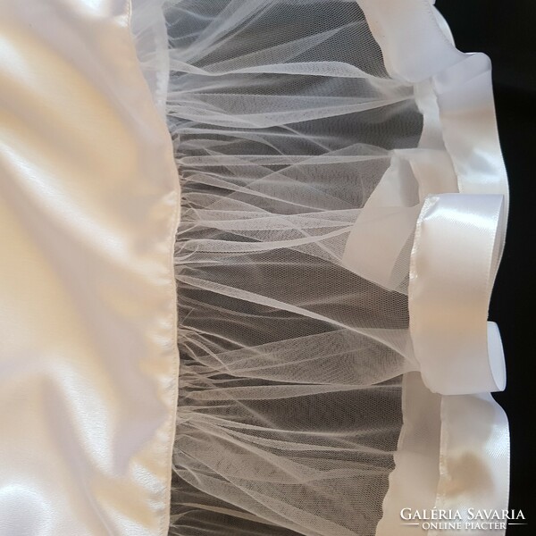 Wedding asz11 - satin skirt with tulle frill - selectable color and size