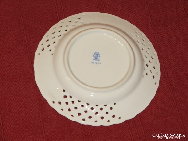 Herend green openwork plate with Indian basket pattern is beautiful, flawless