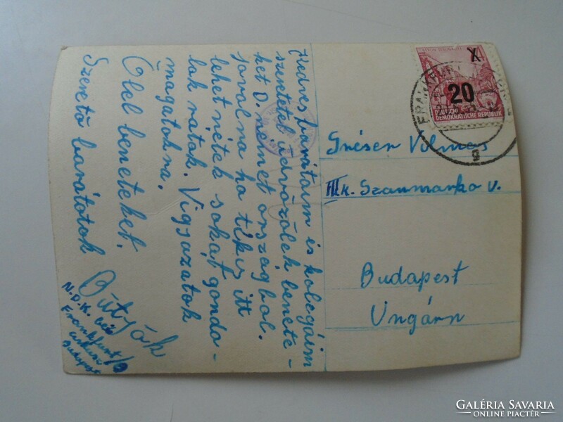 D200135 Hungarian artist group in Frankfurt 1950's - imre légén (butyök) paper for vilmos graeser