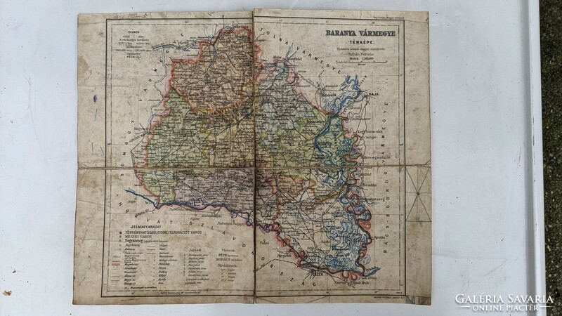 Baranya vármegye térképe 1929.