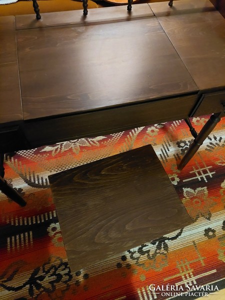 Retró Bonanza női íróasztal, fésülködő asztal, székkel
