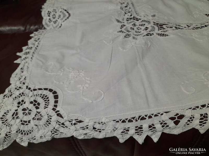 Lace white tablecloth