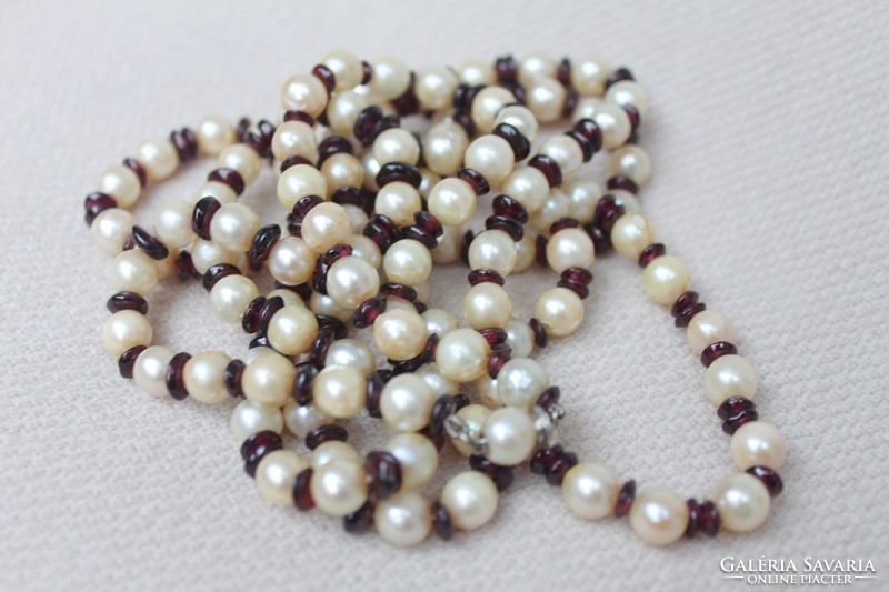 Vintage extra long string of pearls