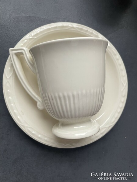 Recamier Royal Creamware francia teás, cappuccinos szett