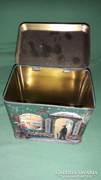 Retro 1990s Christmas metal plate bat pécs sophianae gift box 8x12x10cm as shown in the pictures