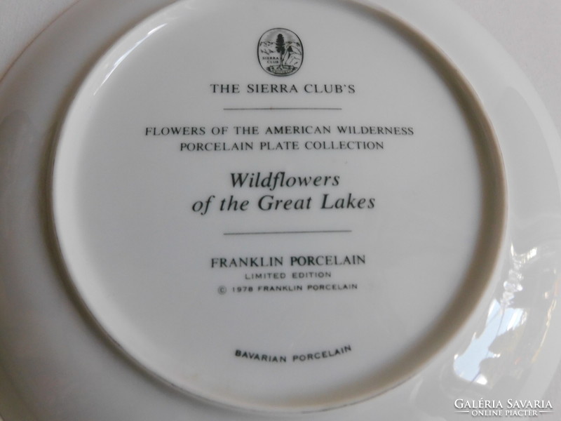 Amerika vadvirágai sorozat - Nagy-tavak - Franklin porcelán