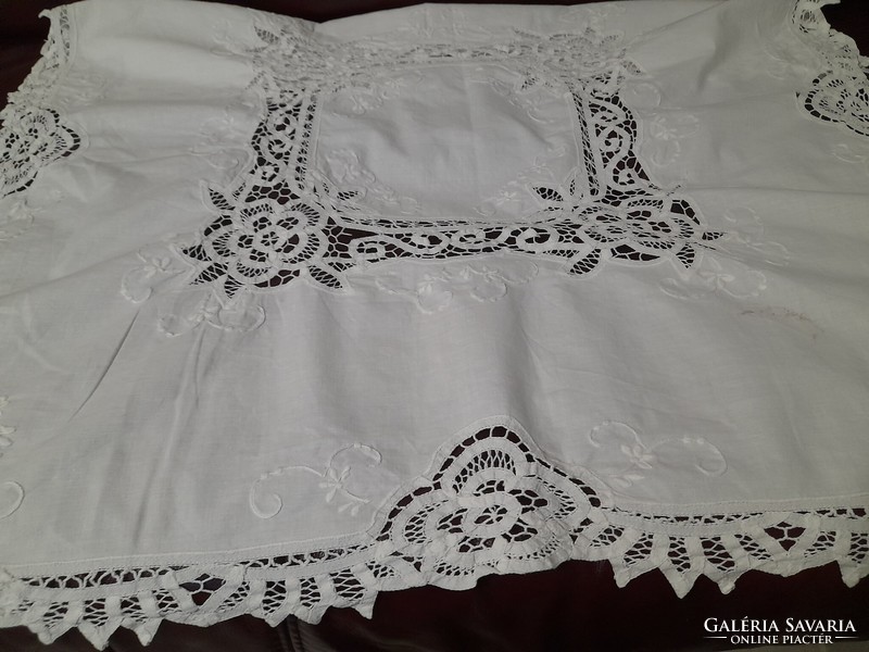 Lace white tablecloth