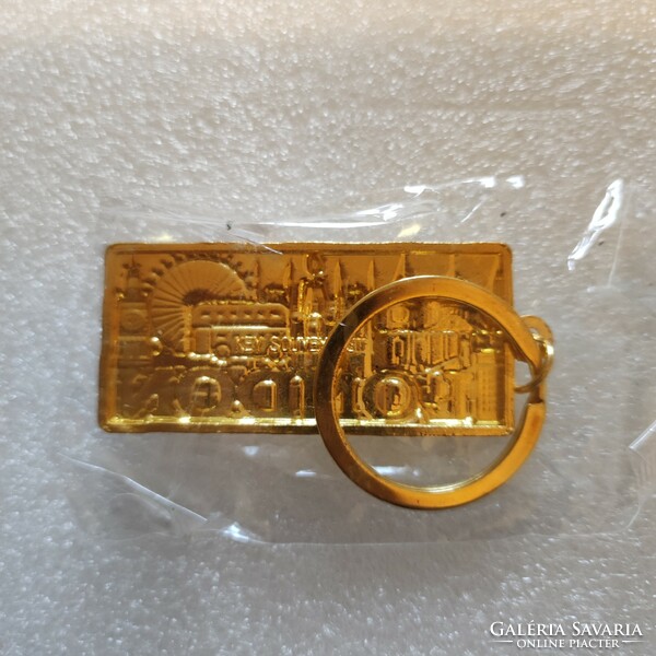 New gold-plated metal key ring