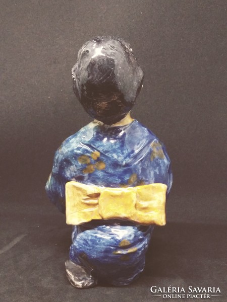 Art deco kerámia japán nő figura