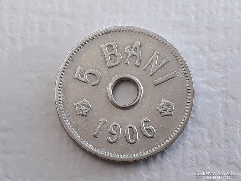 Románia 5 Bani 1906 érme - Román 5 Bani 1906 külföldi pénzérme