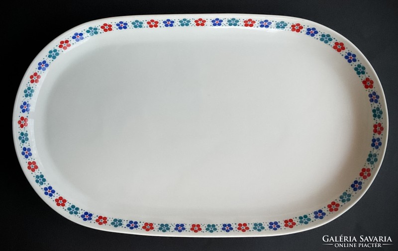 Alföldi blue red canteen pattern oval serving bowl
