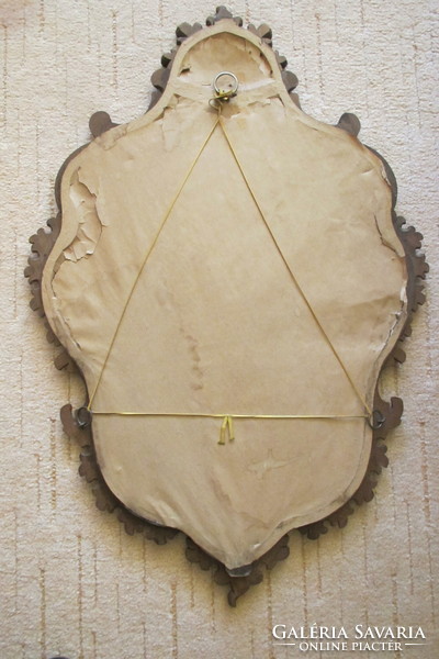 Antik faragott metszett tükör (ritka)