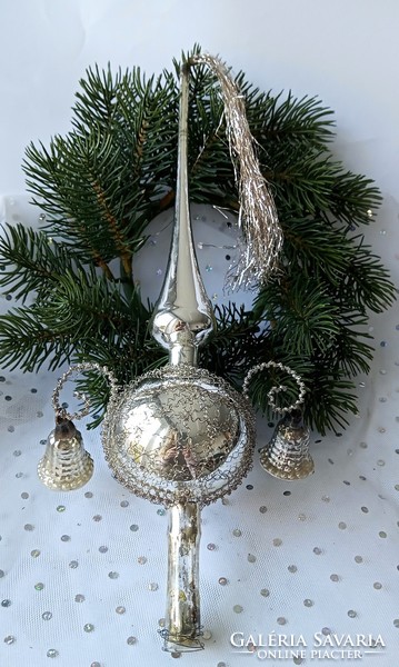 Old wire bell Christmas tree ornament top decoration 28cm