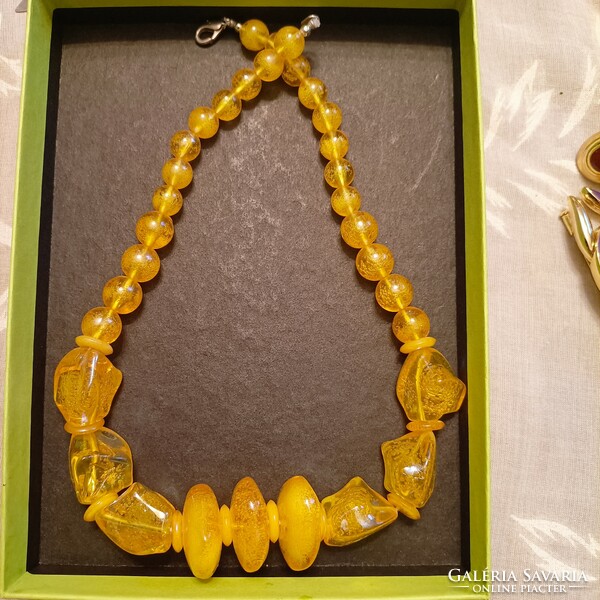 Yellow vintage necklace
