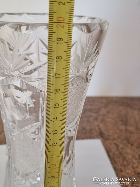 1 wonderful Czech crystal vase, 20 cm high, flawless