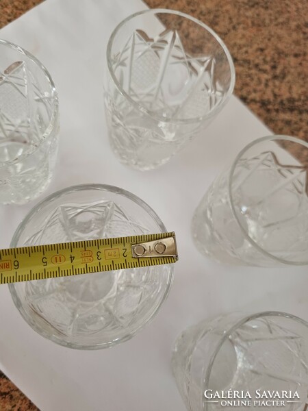 Set of 5 wonderful crystal glasses 8cm