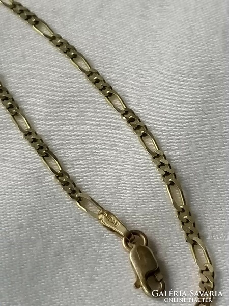 14K gold necklace with figaro pattern 56 cm 5.7 gr