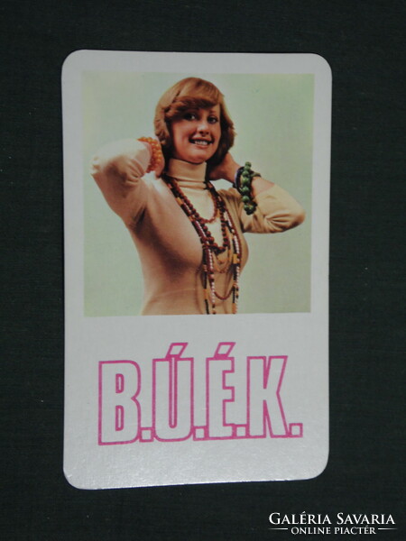 Kártyanaptár, Népbolt áruházak, szaküzletek, erotikus női modell, 1978,   (4)