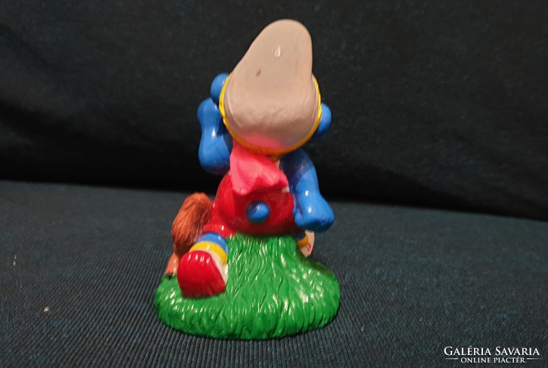 Peyo hoops dwarf figurine with squirrel - collector's item, rare, 10 cm peyo