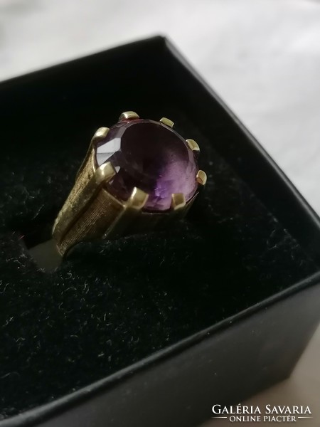 14 carat amethyst stone women's ring