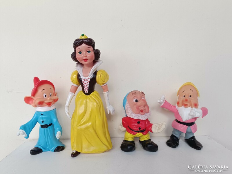 Antique rubber toy whistle snow white and the seven dwarfs walt disney 733 8347