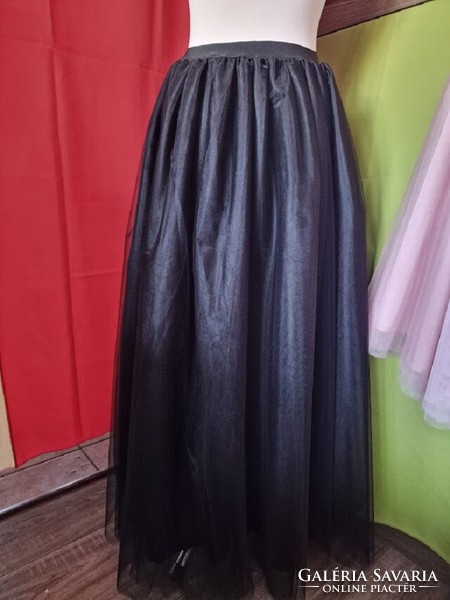 Wedding asz36i - 5-layer black maxi tulle skirt